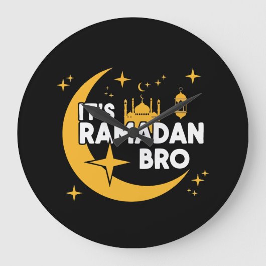 It’s Ramadan Bro Happy Fasting Islamic Crescent  Grote Klok (Voorkant)