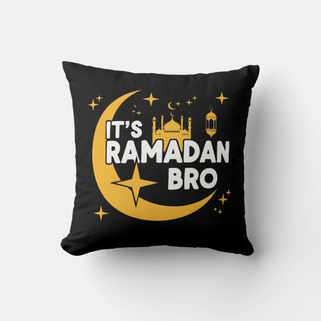 It’s Ramadan Bro Happy Fasting Islamic Crescent  Kussen (Voorkant)