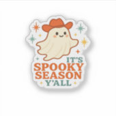 It’s Spooky Season Y’all Cowboy Boo Sticker (Voorkant)