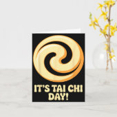 It’s Tai Chi Day Martial Arts Wellness Meditation  Kaart (Gele Bloem)