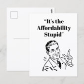 It’s the Affordability Stupid Briefkaart (Voorkant / Achterkant)