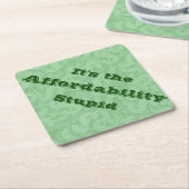 It’s the Affordability Stupid Kartonnen Onderzetters (Schuin)