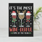 It’s the Most Wine-Derful Time of the Year Wine Feestdagenkaart (Staand voorkant)
