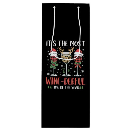 It’s the Most Wine-Derful Time of the Year Xmas Wijn Cadeautas (Voorkant)