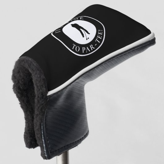 It’s Time to Par-Tee Black & White Golfer Golfheadcover (3/4 voorkant)