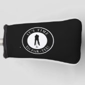 It’s Time to Par-Tee Black & White Golfer Golfheadcover (Voorkant)