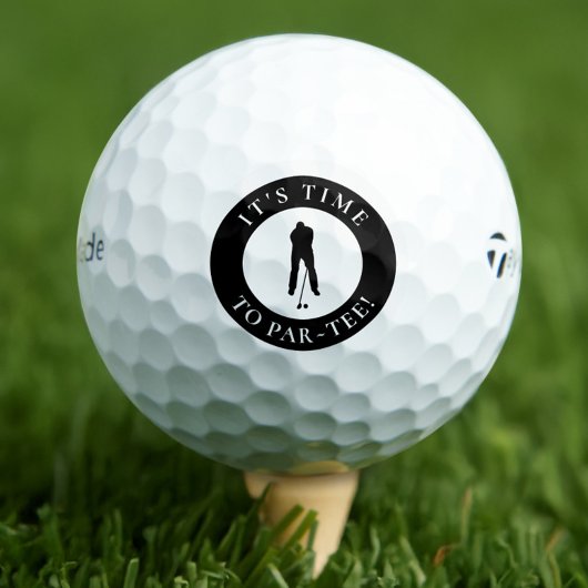 It’s Time to Par-Tee Funny Monogram For Him Golfballen