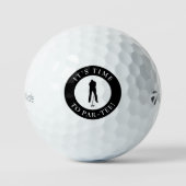 It’s Time to Par-Tee Funny Monogram For Him Golfballen (Voorkant)