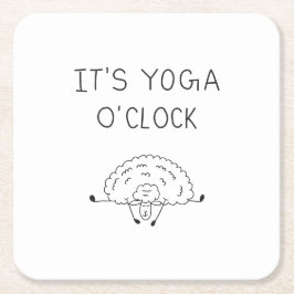 It’s Yoga O’Clock Sheep Kartonnen Onderzetters