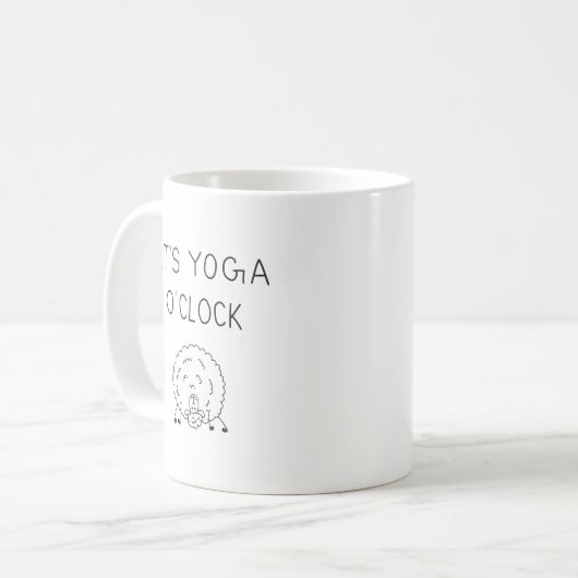 It’s Yoga O’Clock Sheep Koffiemok (Voorkant links)