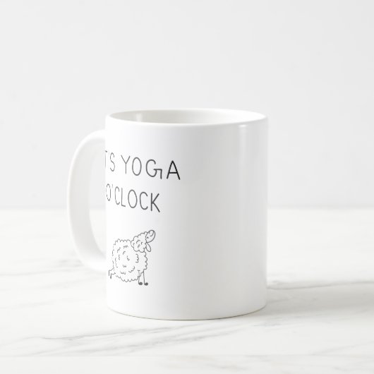 It’s Yoga O’Clock Sheep Koffiemok (Voorkant links)