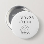 It’s Yoga O’Clock Sheep Ronde Button 7,6 Cm (Voorkant /achterkant)