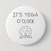 It’s Yoga O’Clock Sheep Ronde Button 7,6 Cm (Voorkant)