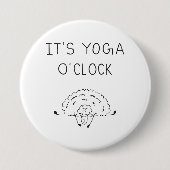 It’s Yoga O’Clock Sheep Ronde Button 7,6 Cm (Voorkant)