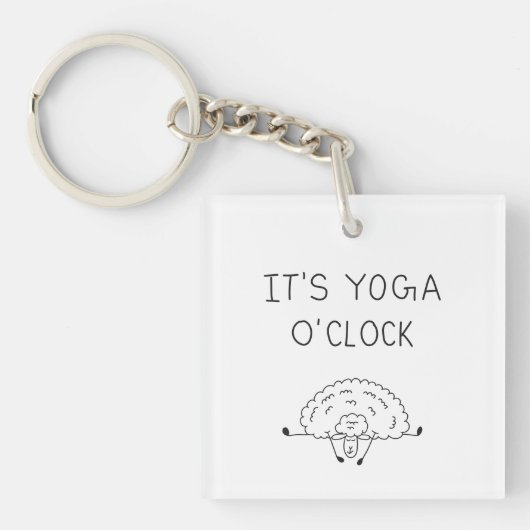 It’s Yoga O’Clock Sheep Sleutelhanger (Voorkant)