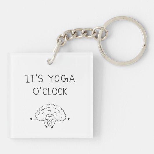 It’s Yoga O’Clock Sheep Sleutelhanger (Achterkant)