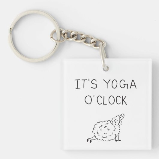 It’s Yoga O’Clock Sheep Sleutelhanger (Voorkant)