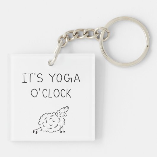 It’s Yoga O’Clock Sheep Sleutelhanger (Achterkant)