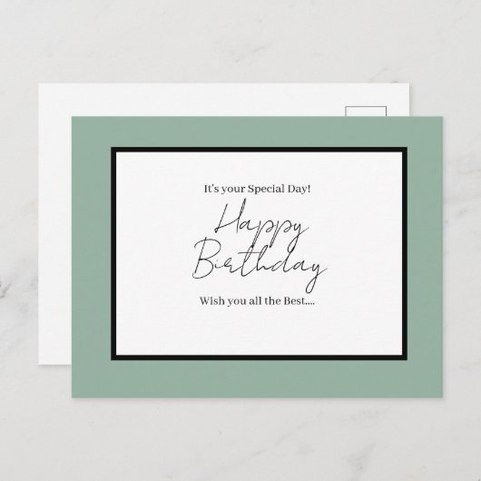It’s Your Special Day – Happy Birthday Postcard Briefkaart (Voorkant / Achterkant)