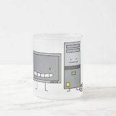 IT-schermmuis met computertower voor computerfamil Matglas Koffiemok (Center)