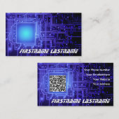 IT-Security expert printplaat mainboard cpu Visitekaartje (Voorkant / Achterkant)