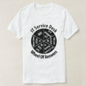 IT Service Desk Wheel of Answer Gift Information T T-shirt (Design voorkant)