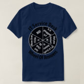 IT Service Desk Wheel of Answer Information Techno T-shirt (Design voorkant)