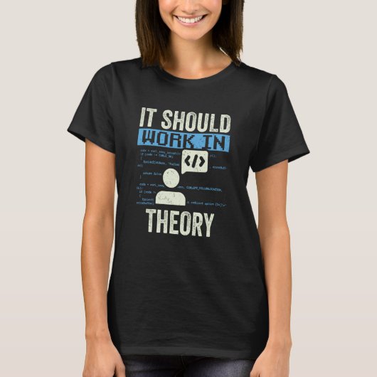 It Should Work In Theory Coding Code Programmer Co T-shirt (Voorkant)