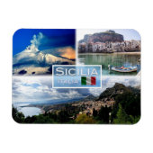 IT Sicilia - Etna - Cefalu - Taormina - Magneet (Horizontaal)