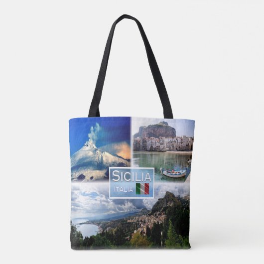 IT Sicilia - Etna - Cefalu - Taormina - Tote Bag (Achterkant)