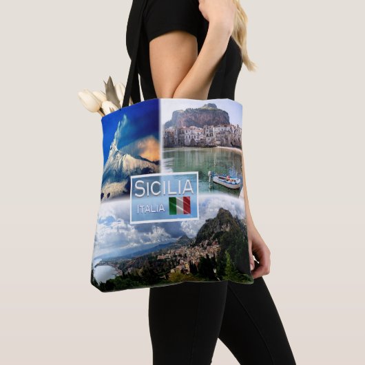 IT Sicilia - Etna - Cefalu - Taormina - Tote Bag (Dichtbij)