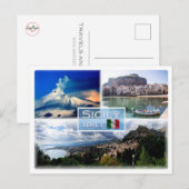 IT Sicilië - Etna Volcano - Cefalu' - Taormina - Briefkaart (Voorkant / Achterkant)