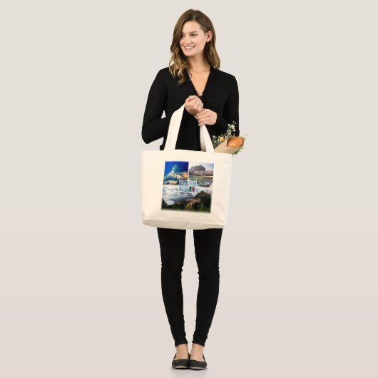 IT Sicilië - Etna Volcano - Cefalu' - Taormina - Grote Tote Bag (Voorkant (model))