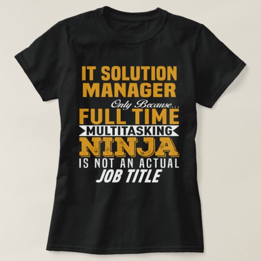 IT Solution Manager T-shirt (Design voorkant)