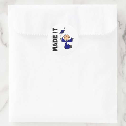 IT-stick Afstuderen Ronde Sticker (Tas)