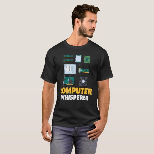 IT Support Computer Programmer Computer Whispere T-shirt (Voorkant volledig)