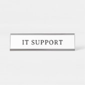 IT SUPPORT | Professional Modern Bureau Naambordje (Voorkant)