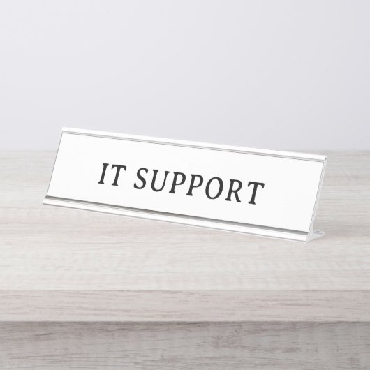 IT-SUPPORT | Professioneel Modern Bureau Naambordje (Voorkant)