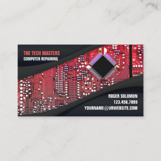 IT Support Services Business Card Template Visitekaartje
