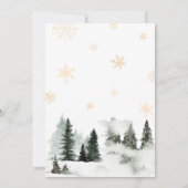 It Take a Village Winter Baby Shower Kaart (Achterkant)