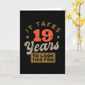 It takes 19 Years to look this fine Greeting Card Kaart (Gele Bloem)
