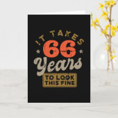 It takes 66 Years to look this fine Greeting  Card Kaart (Gele Bloem)