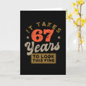 It takes 67 Years to look this fine Greeting Card Kaart (Gele Bloem)