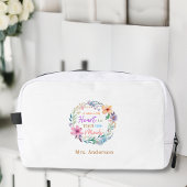 "It Takes a Big Heart" Bloemen, cadeau voor leerkr Toilettasje