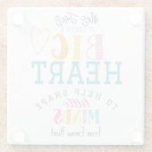 IT TAKES A BIG HEART TEACHER GIFT GLAZEN ONDERZETTER (Achterkant)