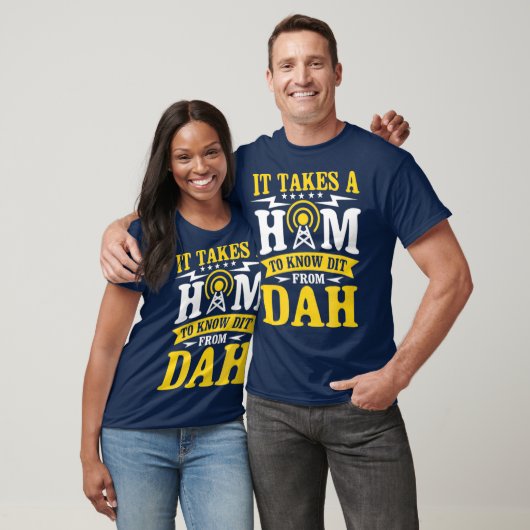 It Takes A Ham To Know A Dit From Dah T-shirt (Unisex)