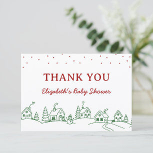 It Takes a Village Baby Shower Bedankkaart