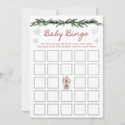 It Takes a Village Baby Shower Bingo Card Kaart (Voorkant)