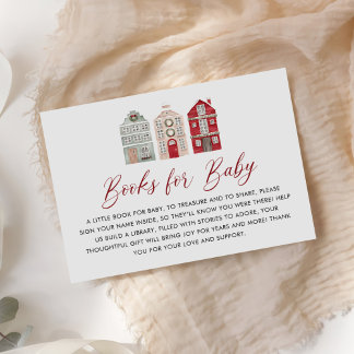 It Takes a Village Baby Shower  Books for Baby Informatiekaartje