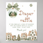 It Takes a Village Baby Shower Diaper Raffle Poster (Voorkant)